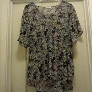 ROMANTIC PAST COQUETTE SWEET GIRL FLORAL LOOSE BLOUSE BY DIMILDM X LG